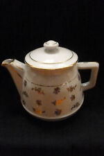 Théière porcelaine ancienne à feu joli décor floral, French vintage teapot.