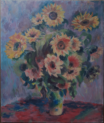 Grand tableau ancien - grand, huile