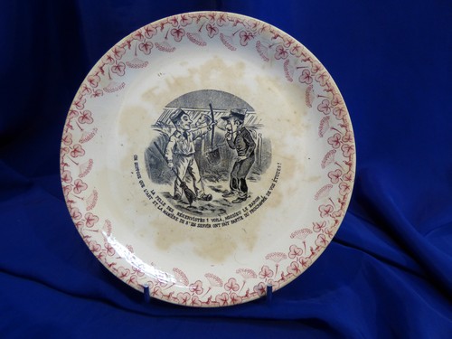 Assiette parlante ancienne - , en