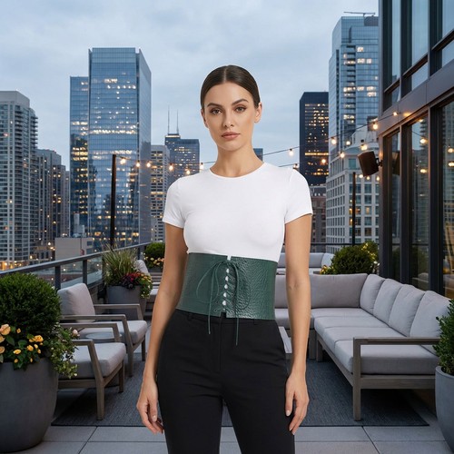 Femme extra large cravate vert - extra,