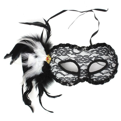 Masque dentelle noir - masque,