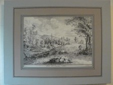 EAU- FORTE 17emeDE SOUBERAN "paysage"