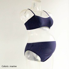 MAILLOT DE BAIN GROSSESSE ALLAITEMENT MATERNITÉ FUTUR MAMAN 2 PIÈCES TAILLE 38