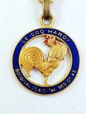 PORTE-CLES - Augis - LE COQ HARDY - BOUGIVAL Restaurant AUBERGE - Métal Émaillé