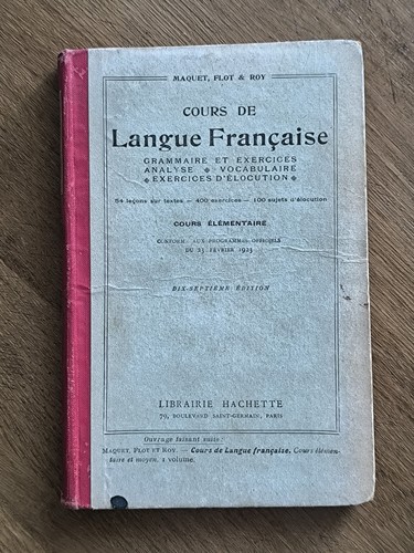 Ancien livre scolaire - scolaire, de
