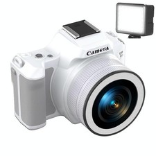 Mini caméra numérique Ultra HD 2K 48MP portable noire avec lumière de remplis...