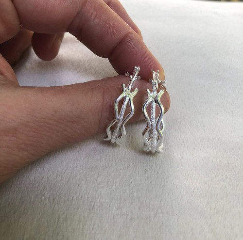 Créoles plaqué argent mat - créoles,