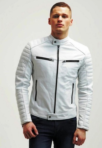 Veste cuir biker - veste, en