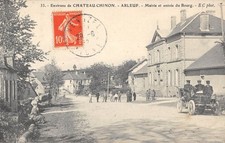 CPA 58 ENVIRONS DE CHATEAU CHINON / ARLEUF / MAIRIE ET ENTREE DU BOURG