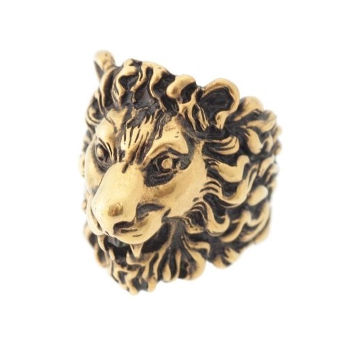 Bague gucci tête lion or - bague,