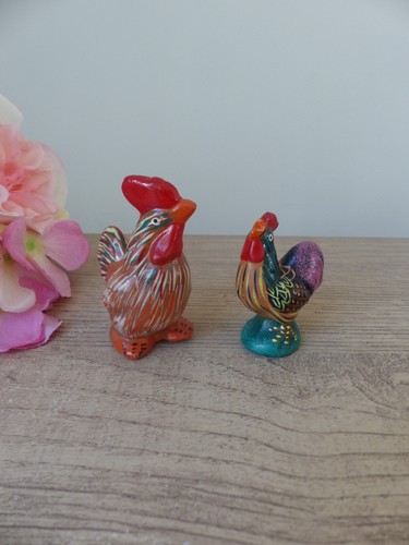 Figurines poule coq miniatures