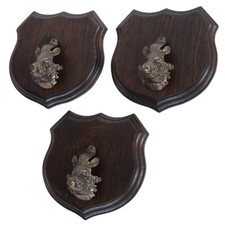 3X Écussons Sanglier AF 17CM Plaque Trophée Tête De Sanglier Grand