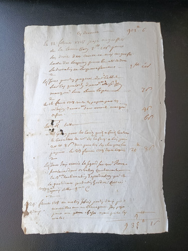 Manuscrit regence 1718 - manuscrit,