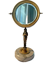  MIROIR PSYCHE BISEAUTE NAPOLEON III BRONZE DORE