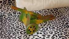 JOUET ANCIEN BOIS ARTILLERIE CANON 50CM FONCTIONNEL 