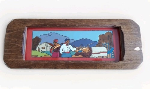 Small wooden tray - , painting