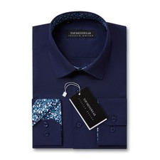 Hommes Marine Oxford Chemise