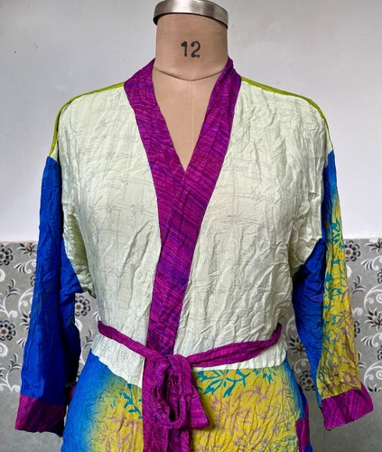 Indien vert georgette robe - robe, en