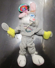 Peluche Roger Rabbit tennis neuve avec étique plush ventouse 80's vintage Disney