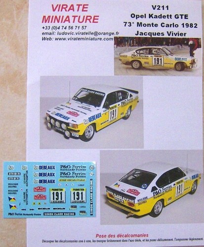 V211 opel kadett - v211, gte