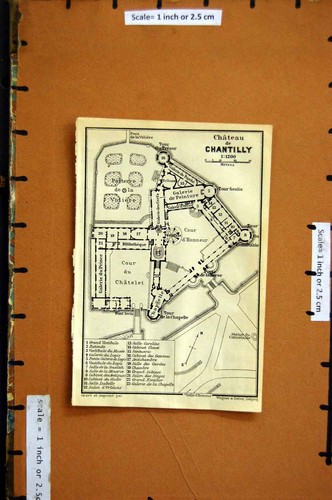 Old antique print map 1907 - old,