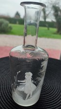 CARAFE EN VERRE EMAILLE MARY