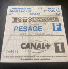 ancien ticket billet Football