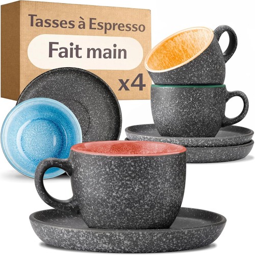 Tasses espresso avec - tasses,