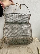 Ancienne Nasse De Pêche Appât Fer Pliant Deco Panier Pêcheur
