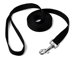 Longe Noire 10M en Nylon pour Chiens et Chats - Poignée et Mousqueton Robuste