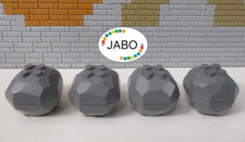 (N4/25) Lego 4x rochers 30293 / 30294 neuf gris foncé équitation hobbit