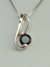 Pendentif En Grenat Brillant De 0,64 Carat En Argent 925 Collier Rouge Sang