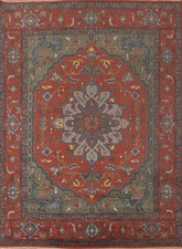 Tapis Oriental Ziegler Design Animaux 8x10 En Laine Noué À La Main Pour Salon