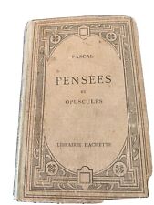 LIVRE PENSÉES ET OPUSCULES DE