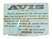 Affiche Allemande "Lille" 1918 - Allemagne WW1  (matériel original )