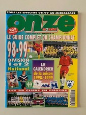 ONZE MONDIAL HORS SERIE N°29 GUIDE COMPLET DU CHAMPIONNAT 1998-1999