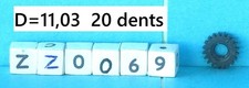 HO  JOUEF  Pignons  20 dents  de 11,03 mm