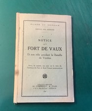 PETIT LIVRET « NOTICE SUR LE FORT DE VAUX » 1934 OCCASION