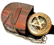 Boussole Cadran Solaire en Laiton - Boussole Push Open - Accessoire Steampunk...