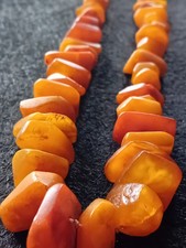Collier perles ambre - collier, de