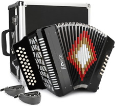 31 Key Accordion, 12 Bass 3-Row GCF Diatonic Accordion Instruments for Adults wi