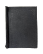 Porte menus XIXem, en carton gaufré noir, carte de restaurant ou bistro