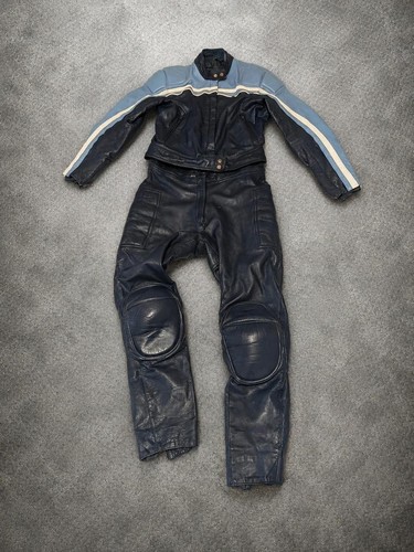 Combinaison moto cuir vintage