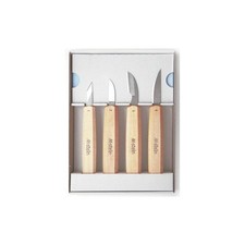 Jeu avec 4 Couteaux Professionnels pour Sculpture sur Bois - M-stein SN1 Fabriqu