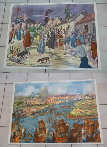 Affiche scolaire vintage - affiche,