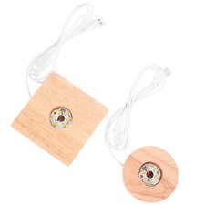 2 PCS Socle En Bois Pour