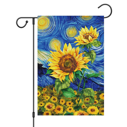 Sunflower garden flag swirling - flag,