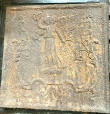 Plaque de fond de cheminée en fonte de fer XIX siècle