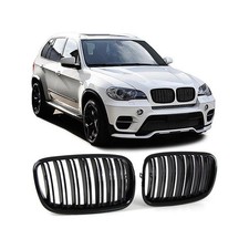 GRILLE HARICOT CALANDRE NOIRE BRILLANTE BMW SERIE X5 X6 E70 E71 E72 2007 A 2013
