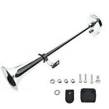 klaxon trompette simple chrome